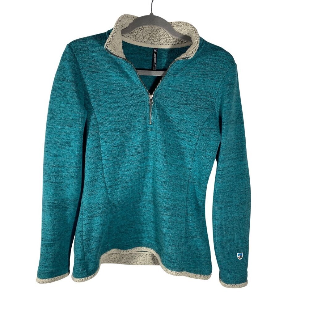KUHL women’s Alfpaca Fleece Quarter Zip Pullover Sweater size M outdoor active
